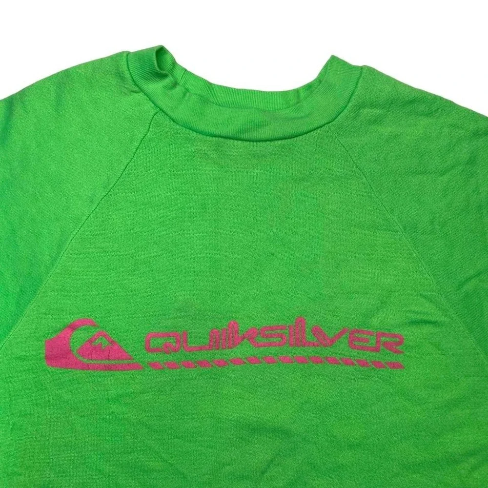 Vintage Quicksilver neon green sweater - Picture 3 of 5